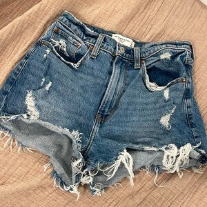 Abercrombie and fitch curve love denim shorts